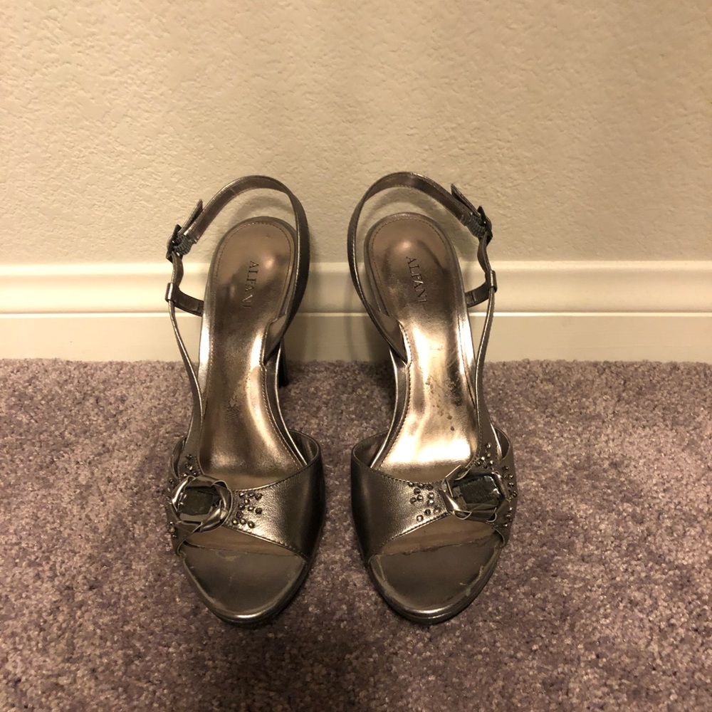 Alfani silver high heel sandal